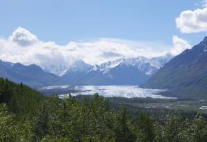 The view of Matanuska Glacier from our lunch cookout.